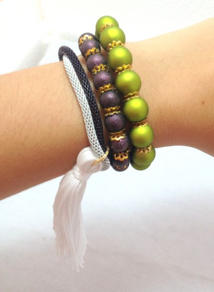 conjunto de 3 pulseiras