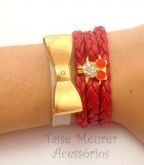 Mini conjunto vermelho de pulseiras