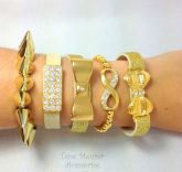 Conjunto dourado III de pulseiras