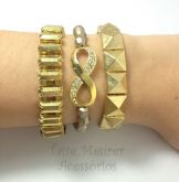 Conjunto dourado IV de pulseiras