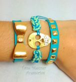 Conjunto turquesa II de pulseiras